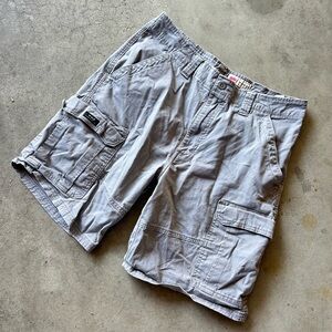 Grey Wrangler Cargo Shorts